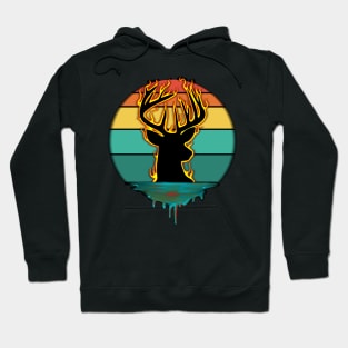 Flaming Retro Buck Hoodie